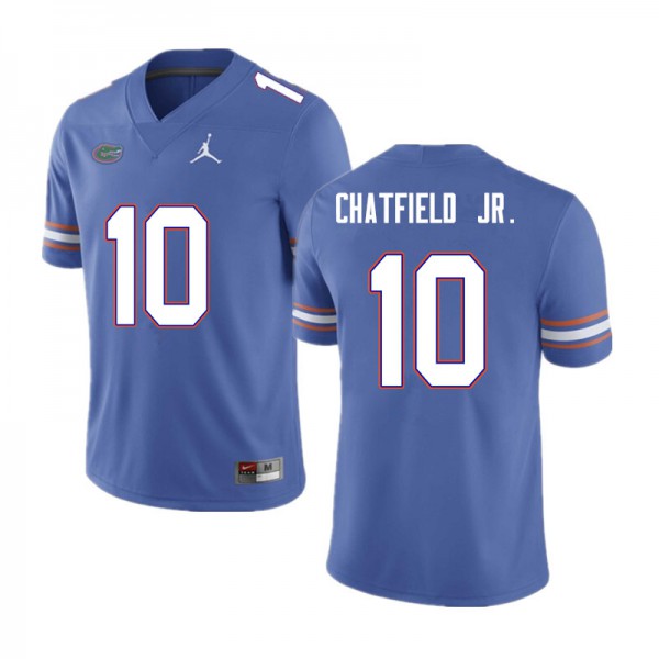 Men #10 Andrew Chatfield Jr. Florida Gators College Football Jerseys Blue